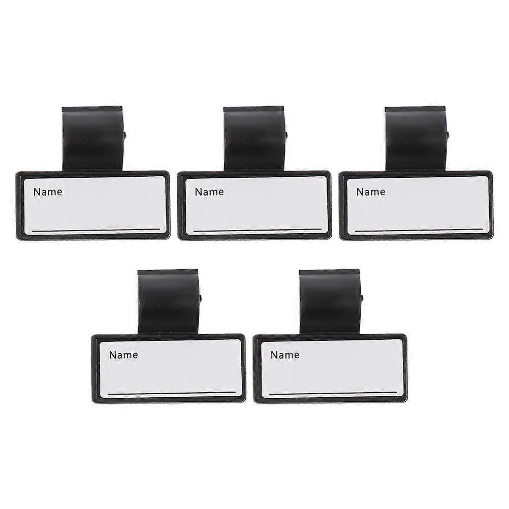 Stethoscope Name Tag Identification for Marking 5Pcs Black ABS Material