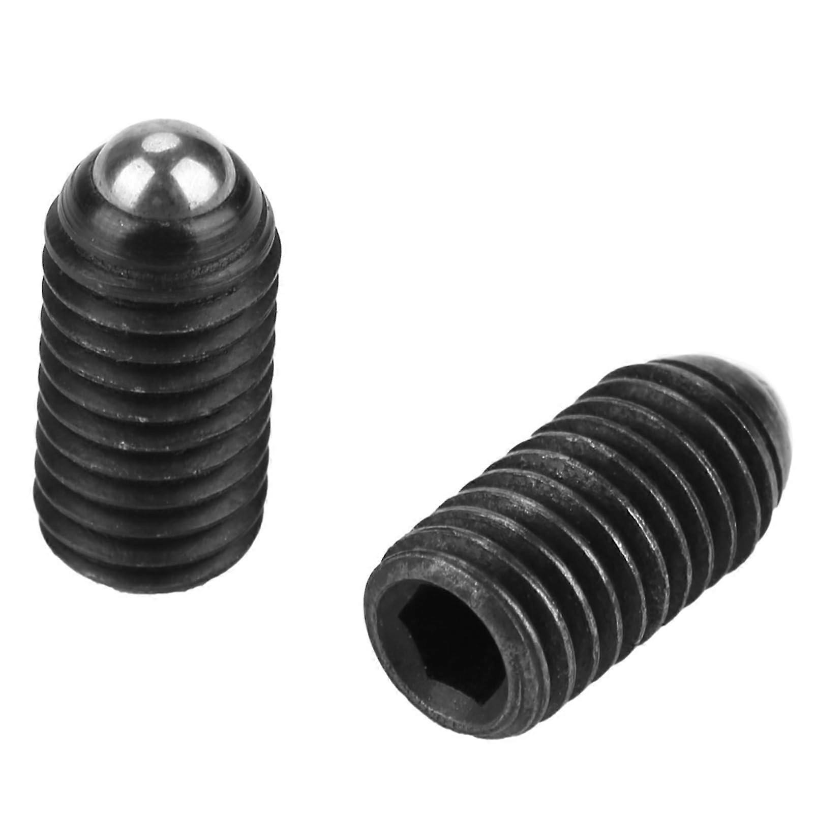 M8 Carbon Steel Ball Spring Plungers Set of 10, 16mm Length, Durable for Mechanical Devices and Clamps