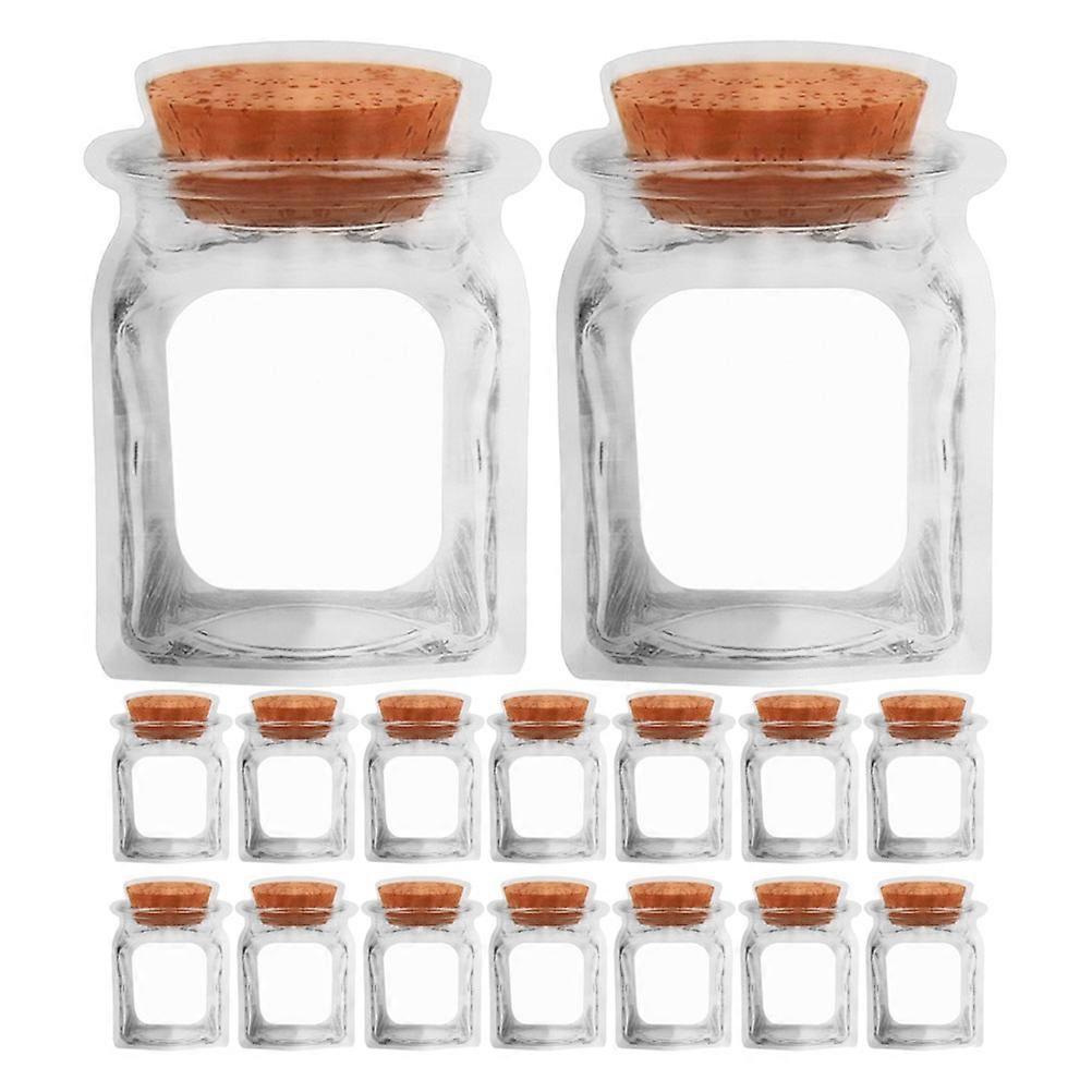 Creative Mason Jar Shaped Self Sealing Snack Wrapping Pouches for Food Storage Multi Color 50 Pieces