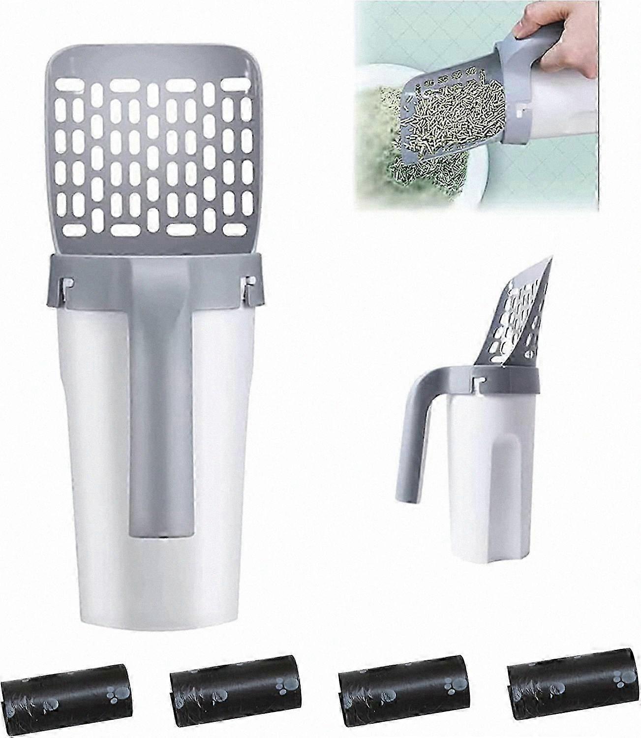 Cat Litter Scoop with Detachable Holder and Sifting Functionality for Easy Cleaning