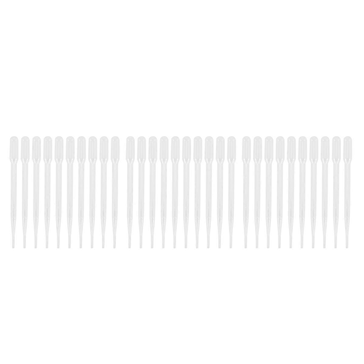 30Pcs 3ML Disposable Plastic Eye Dropper Set Transfer Graduated Pipettes