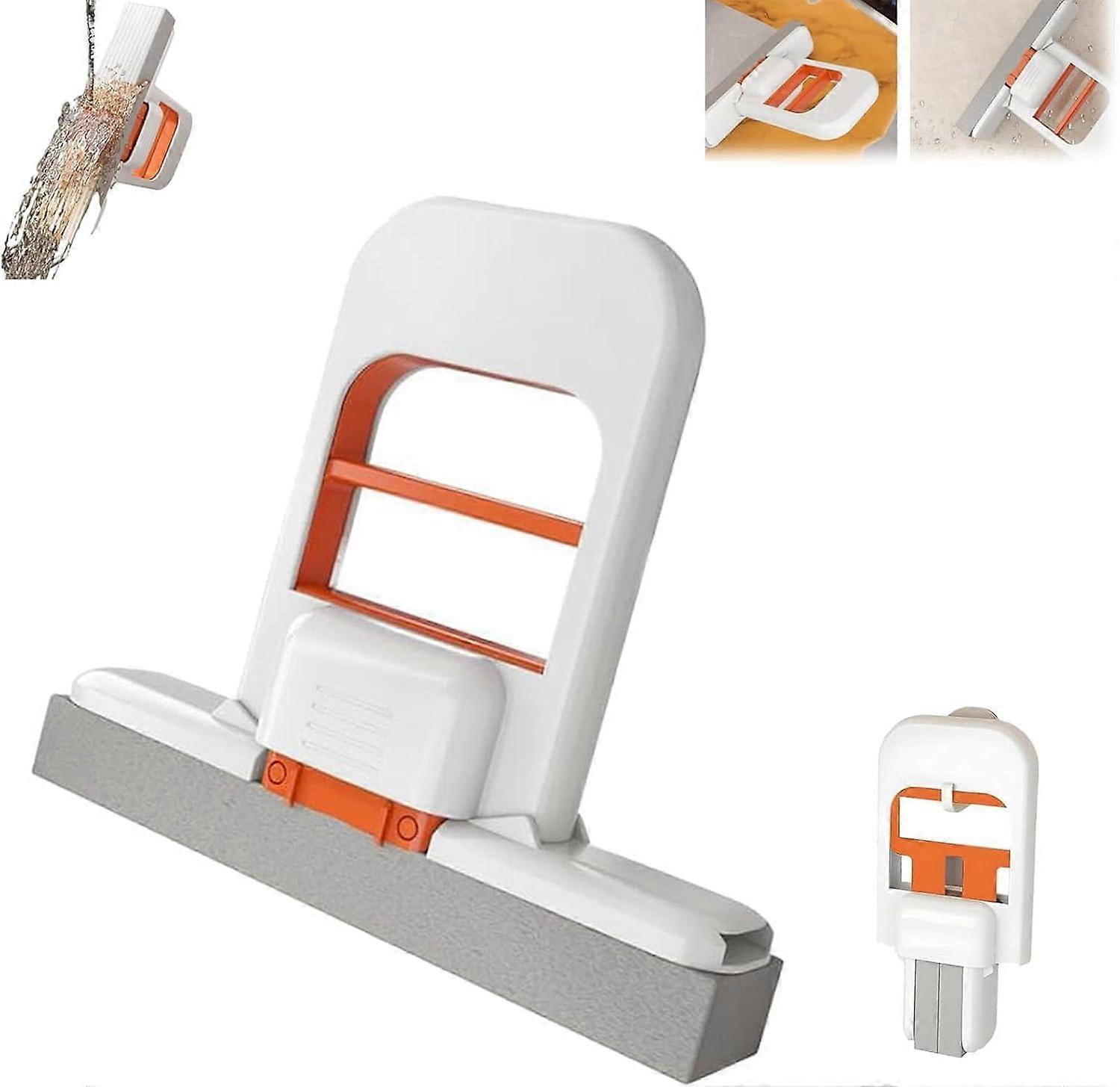 Mini Foldable Desktop Mop for Tabletop Cleaning, Portable Self Squeeze Mop for Wet and Dry Use, Compact Mini Mop 1PCS