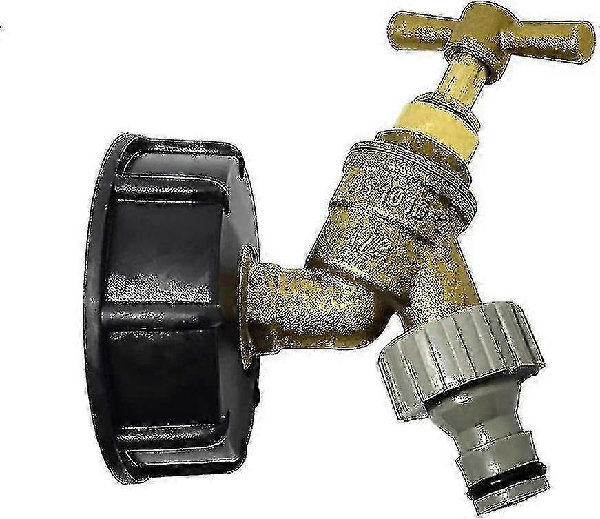 S60x6 Ibc Tank To Brass Garden Tap Adapter With 1/2" Hose Connector...