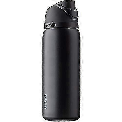 Freesiip Botella De Agua De Acero Inoxidable Con Pajita, 32 Onzas, Botas Muy Oscuras Y De Silicona, Funda Protectora Preventiva Shift