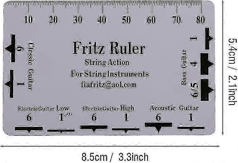 Guitar String Action Gauge Ruler, String Action Gauge Ruler String ...
