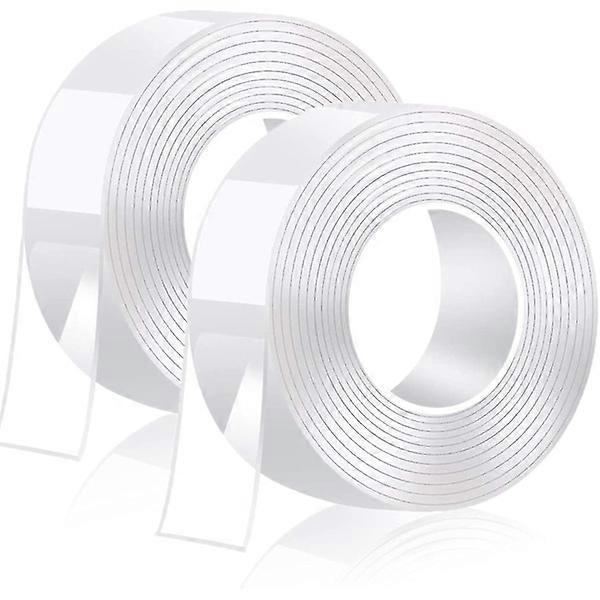 10m Double Sided Extra Strong Transparent Traceless Nano Tape Powerful, Removable, Washable, Reusable Double Sided Gel Tape