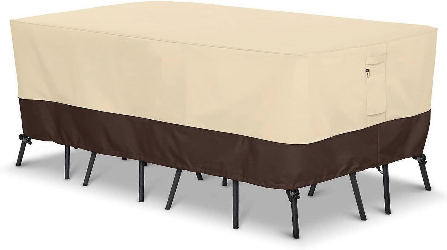 Wasserdichte Terrassenmöbel-Set-Abdeckung, rechteckiger Esstisch und Stühle Abdeckung