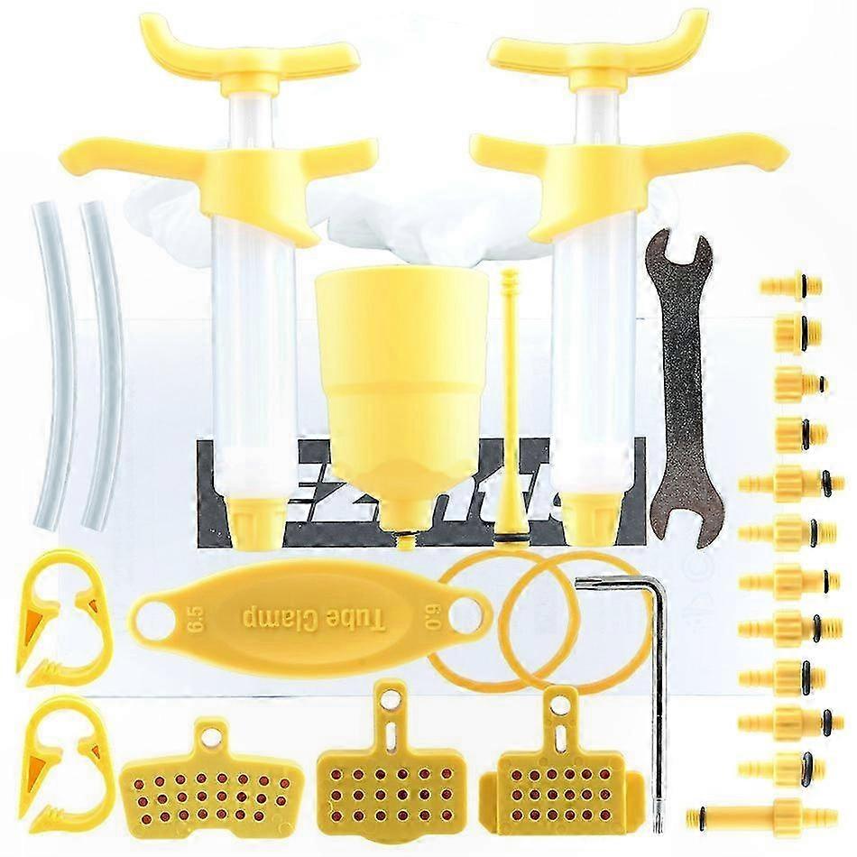 Hydraulic Disc Brake Bleed Kit for Mountain Bikes, Compatible with Multiple Disc Brake Systems