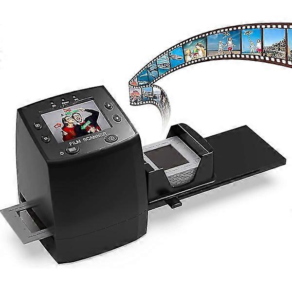 135 Film Negative Scanner High Resolution Slide Viewer, Convert 35mm Film & Slide to Digital Jpeg Save on SD Card, with Slide Mounts Feeder No Com