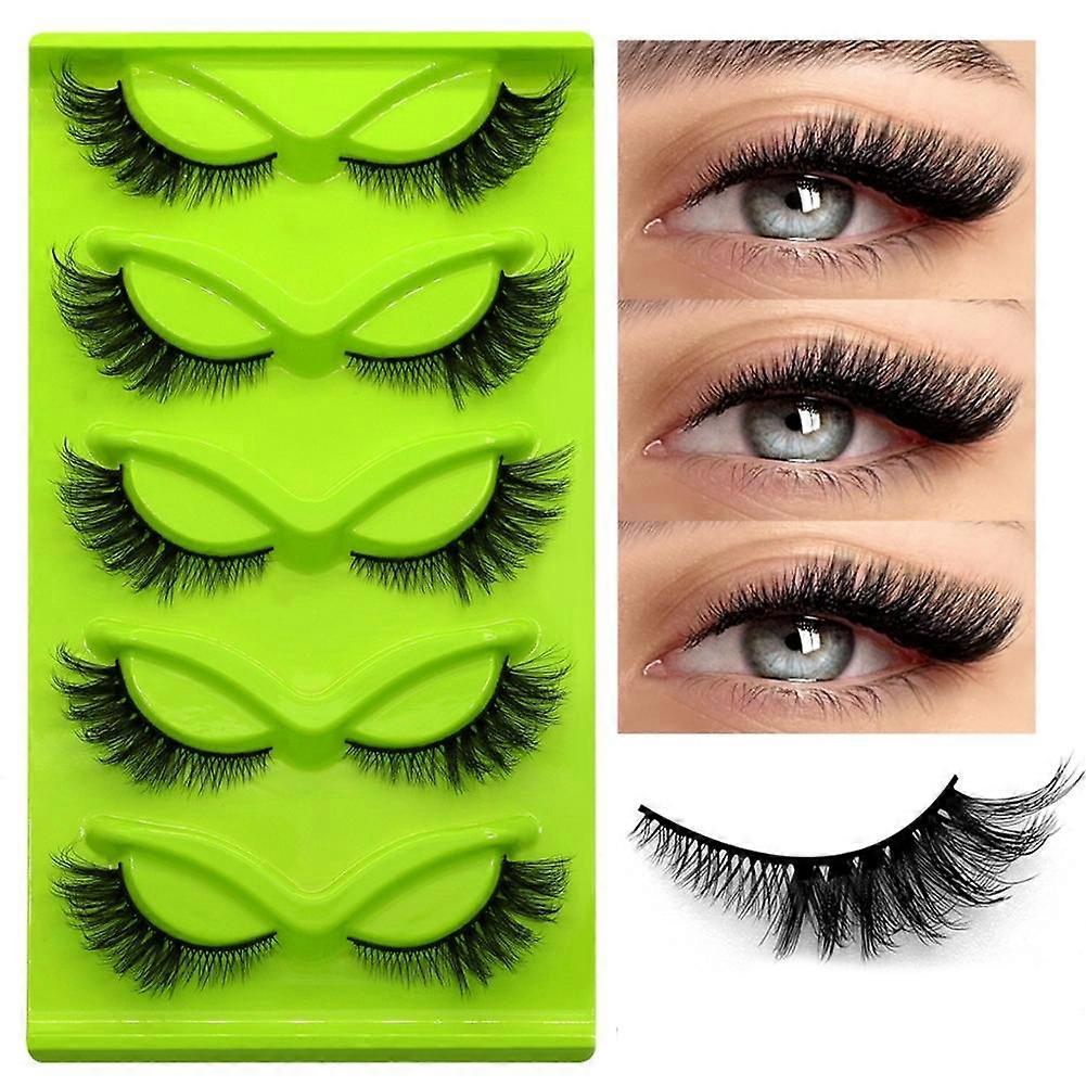 3D False Eyelashes, Natural & Fluffy - Handmade Small Clusters for Reusable Beauty
