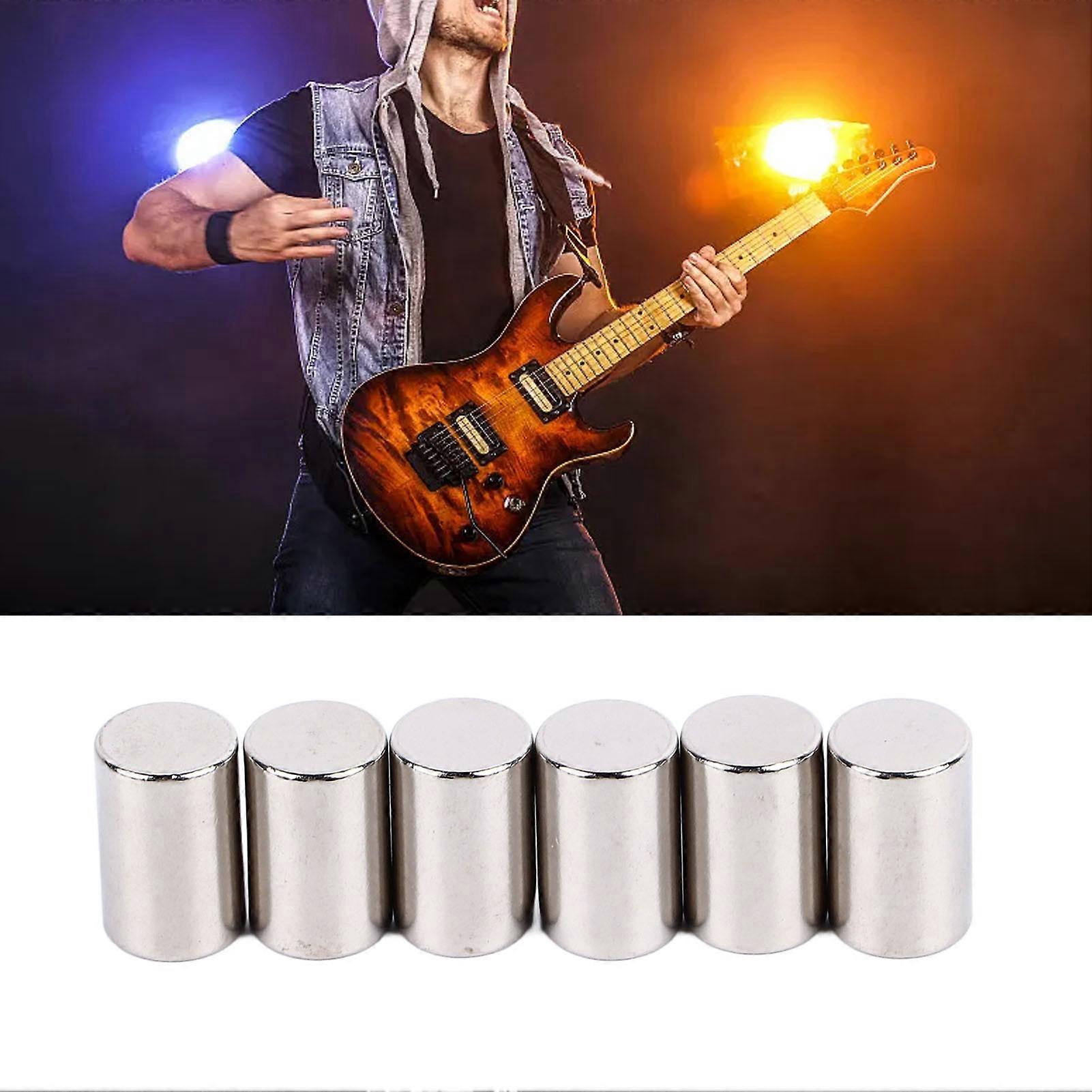 6st Metall Elgitarr Pickup Polepiece Slug Rod för bas