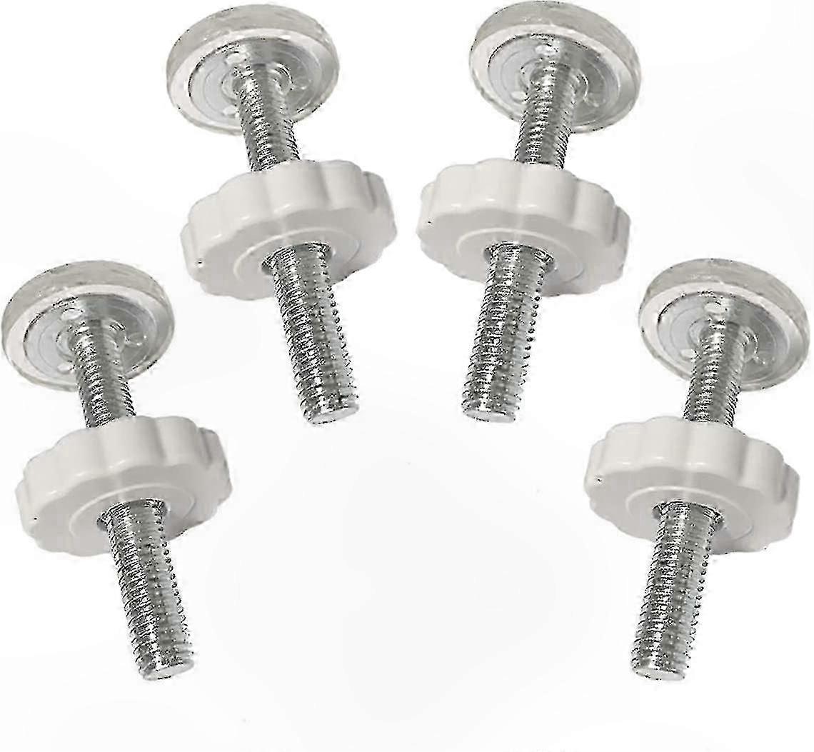 4-Pack Threaded Spindle Rods for Baby Gates, Walk-Through Gate Accessories, Screw Bolts Kit