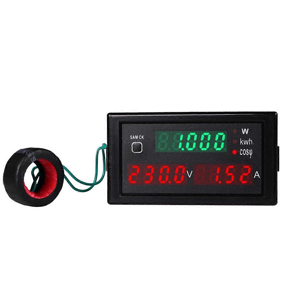 100A AC Electric Display Voltage Current Active Power Factors KWH Voltmeter Ammeter Panel Meter Ene