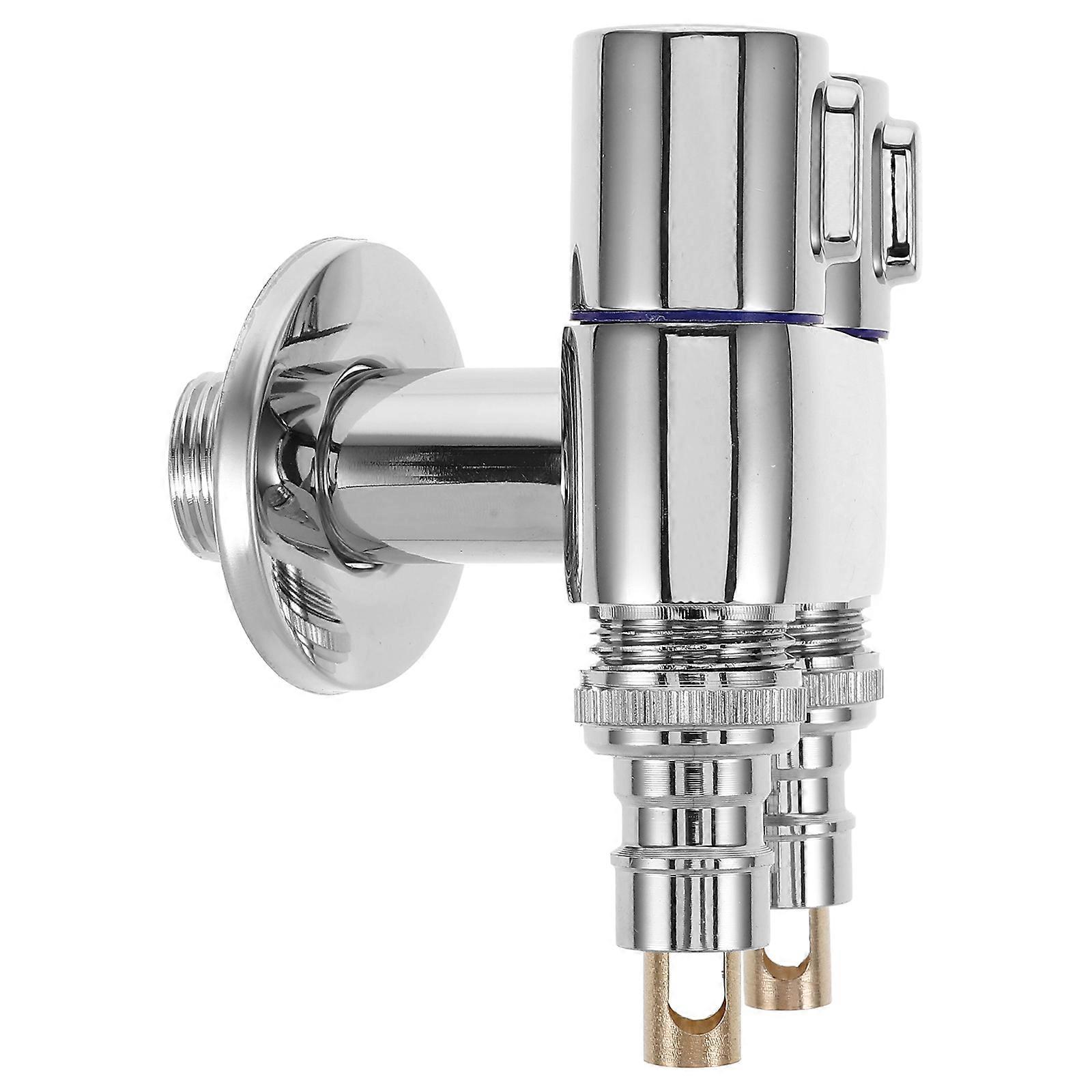 Multi-functional Double Outlet Valve Suitable For Washing Clothes Offering Reliable Temperature Control In Quality Copper Material 1Pcs