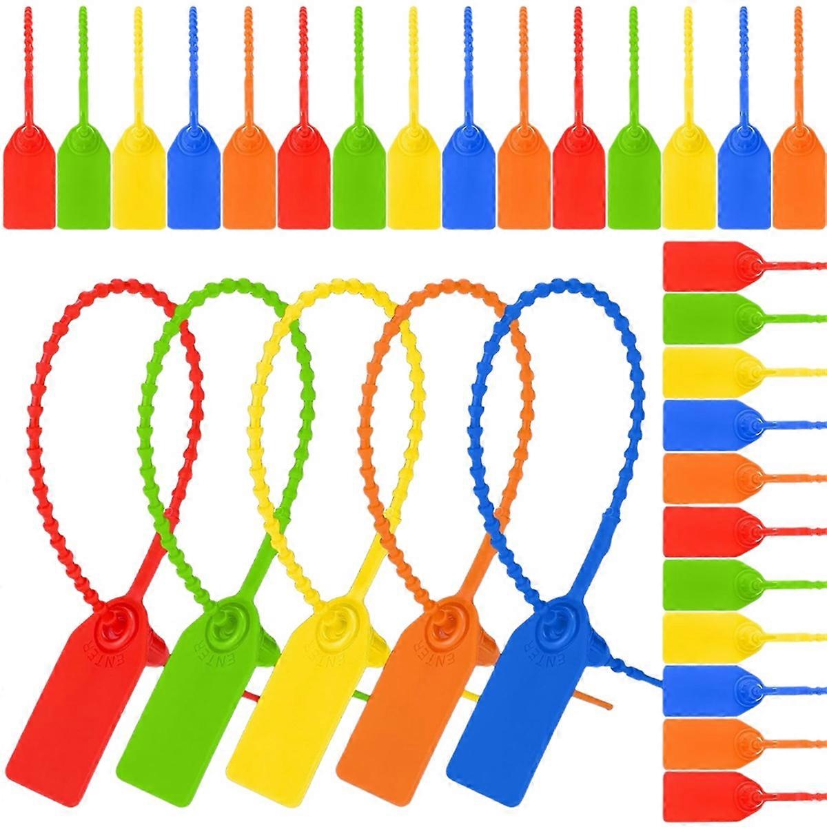 500Pcs Plastic Tamper Seals Zip Ties for Blank Security Tags 25cm