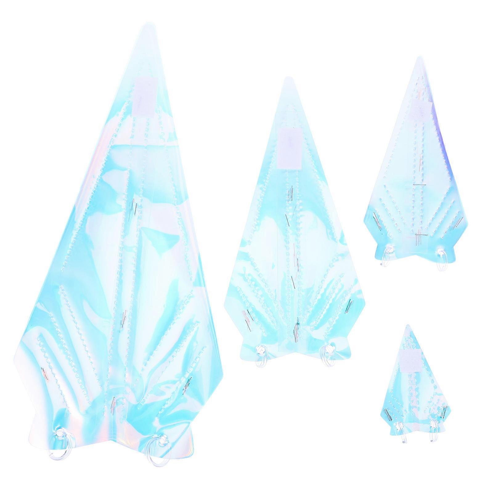 Iridescent Party Decorations Five Pointed Star Hanging Ornaments 4Pcs Set