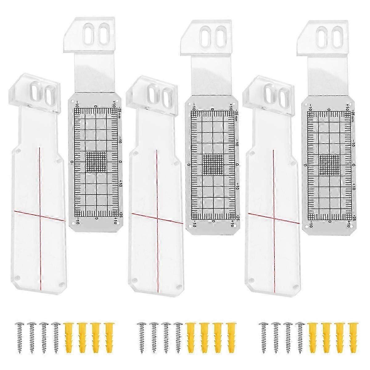 3 Pcs Crack Monitoring Record, Acrylic Corner Tell-Tale Monitor,Tell-Tale Crack Monitoring Device,Me