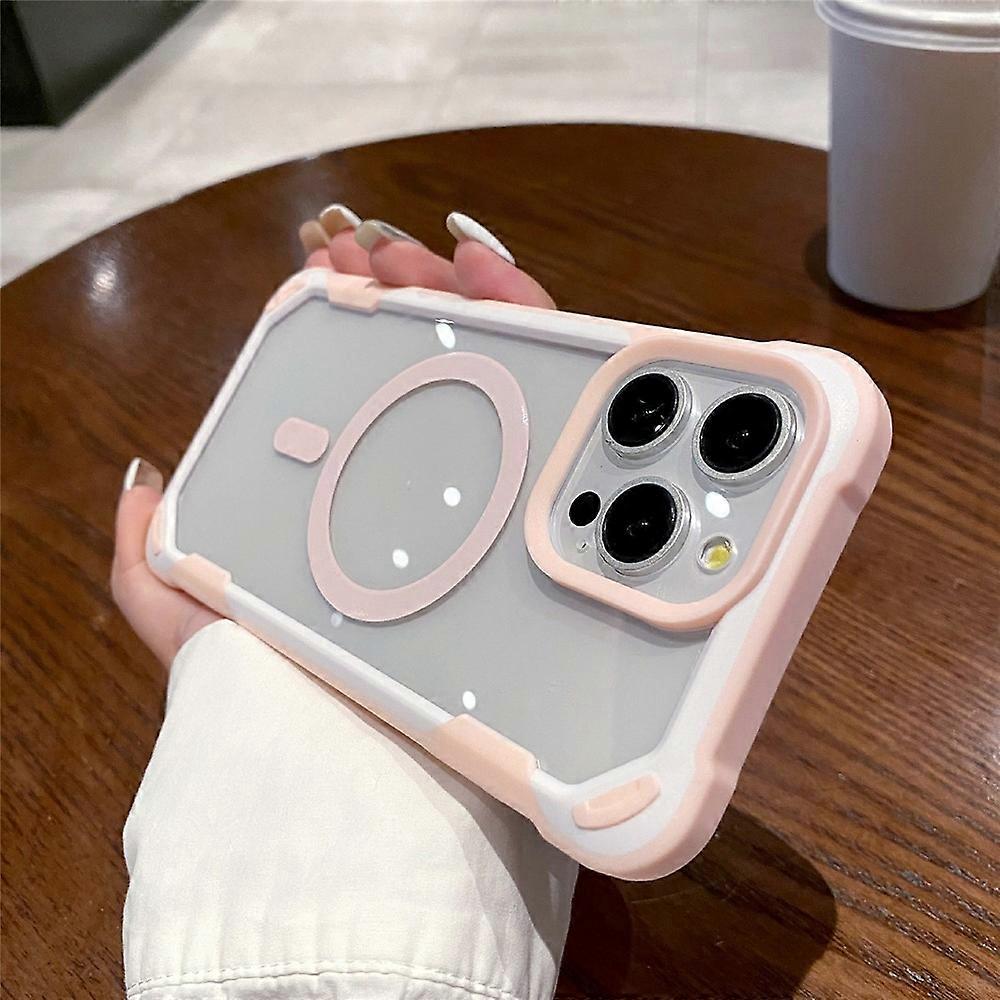 Compatible For iPhone 12 Pro Case TPU+Acrylic Phone Shell Compatible with MagSafe Dual Color Phone Cover