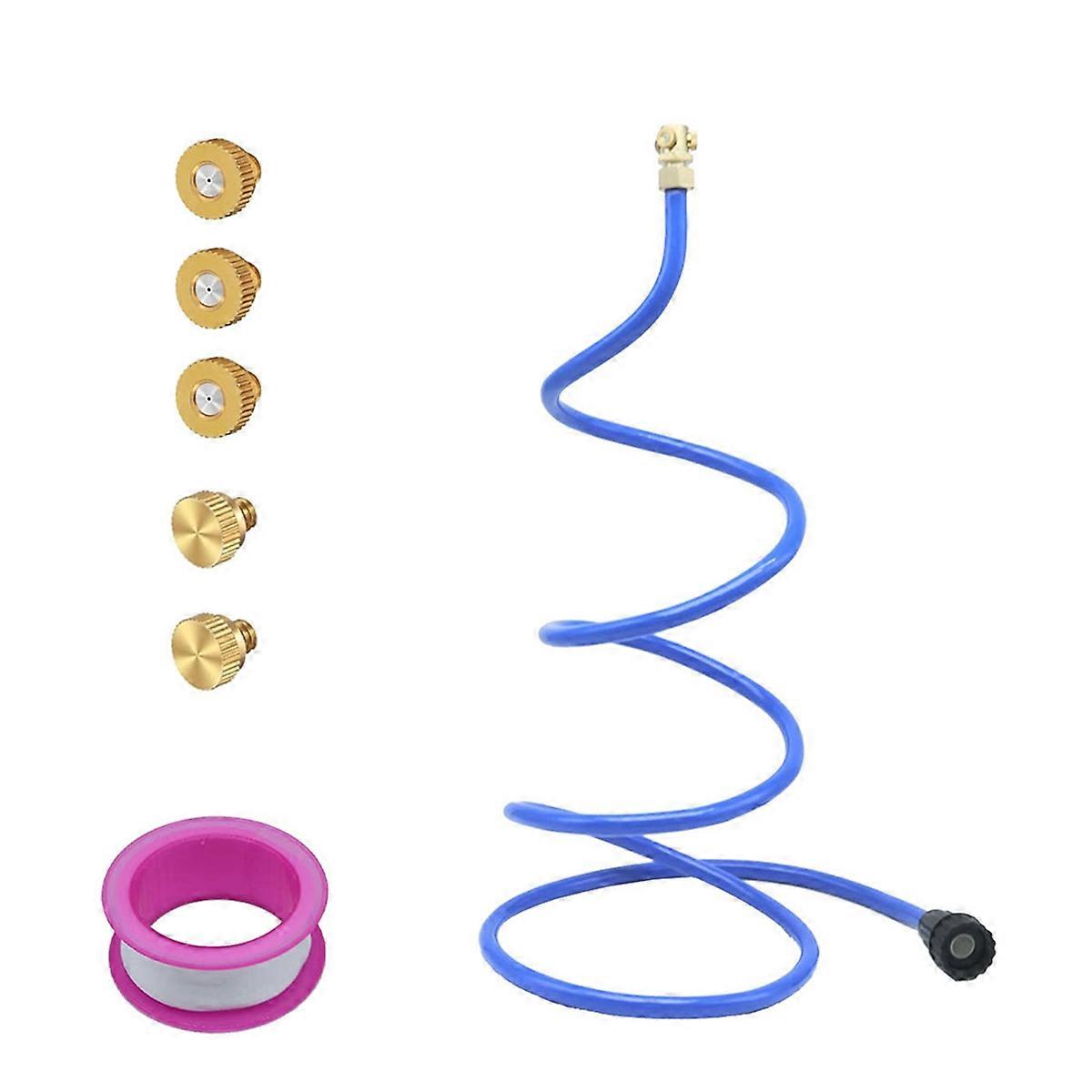 Hose Misters for Outside Patio, Flexible Standing Mister Portable Garden Misters for Cooling Outdoor,Hose Misting Blue