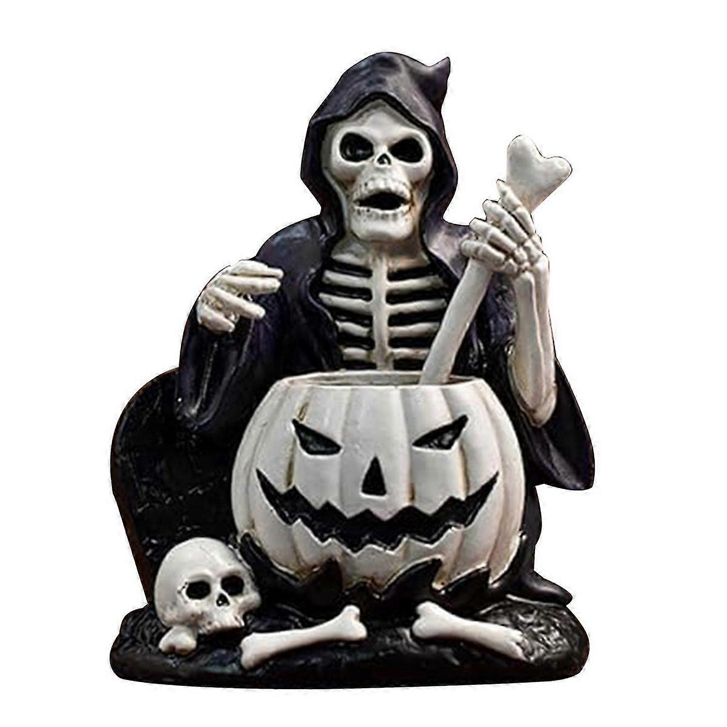 Halloween Skull Statues Desktop Decorations