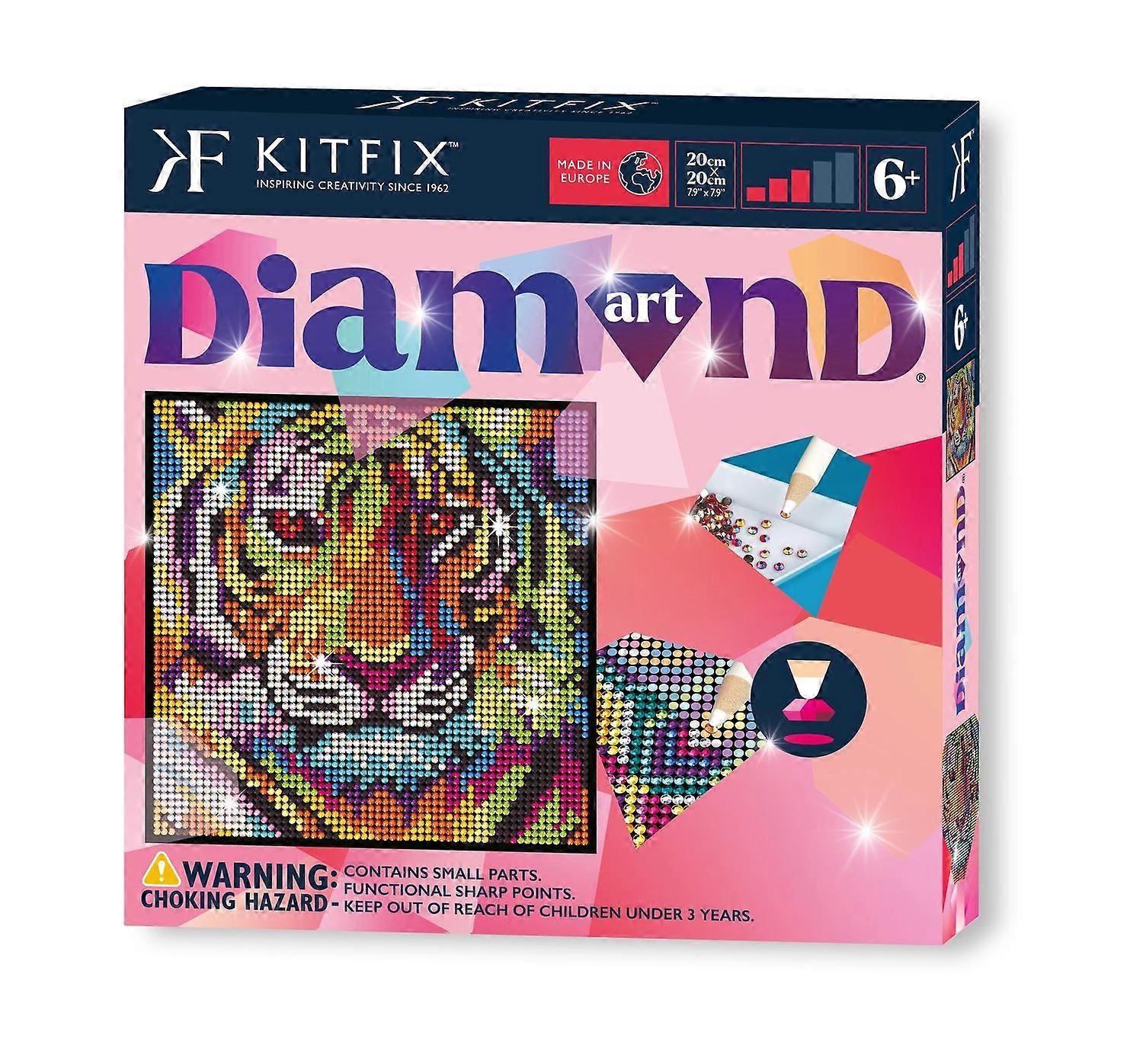 Kitfix DIY Sæt Diamond Art Tiger