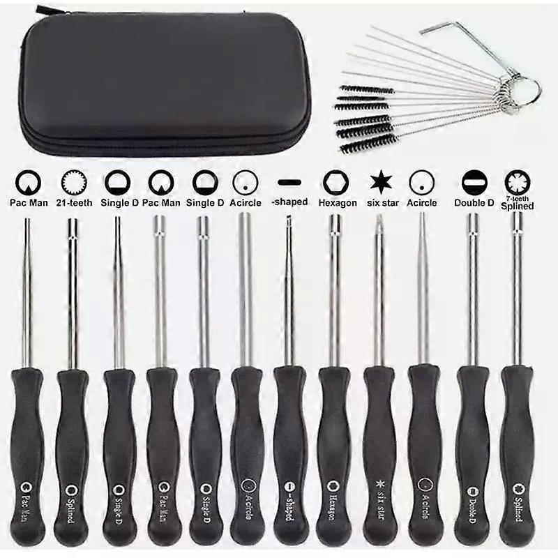 12 Pcs/Set Specialized Small Carburetor Screwdriver And Brush Adjustment Tool Single D Double D Hexagon Hex Socket Kit Set