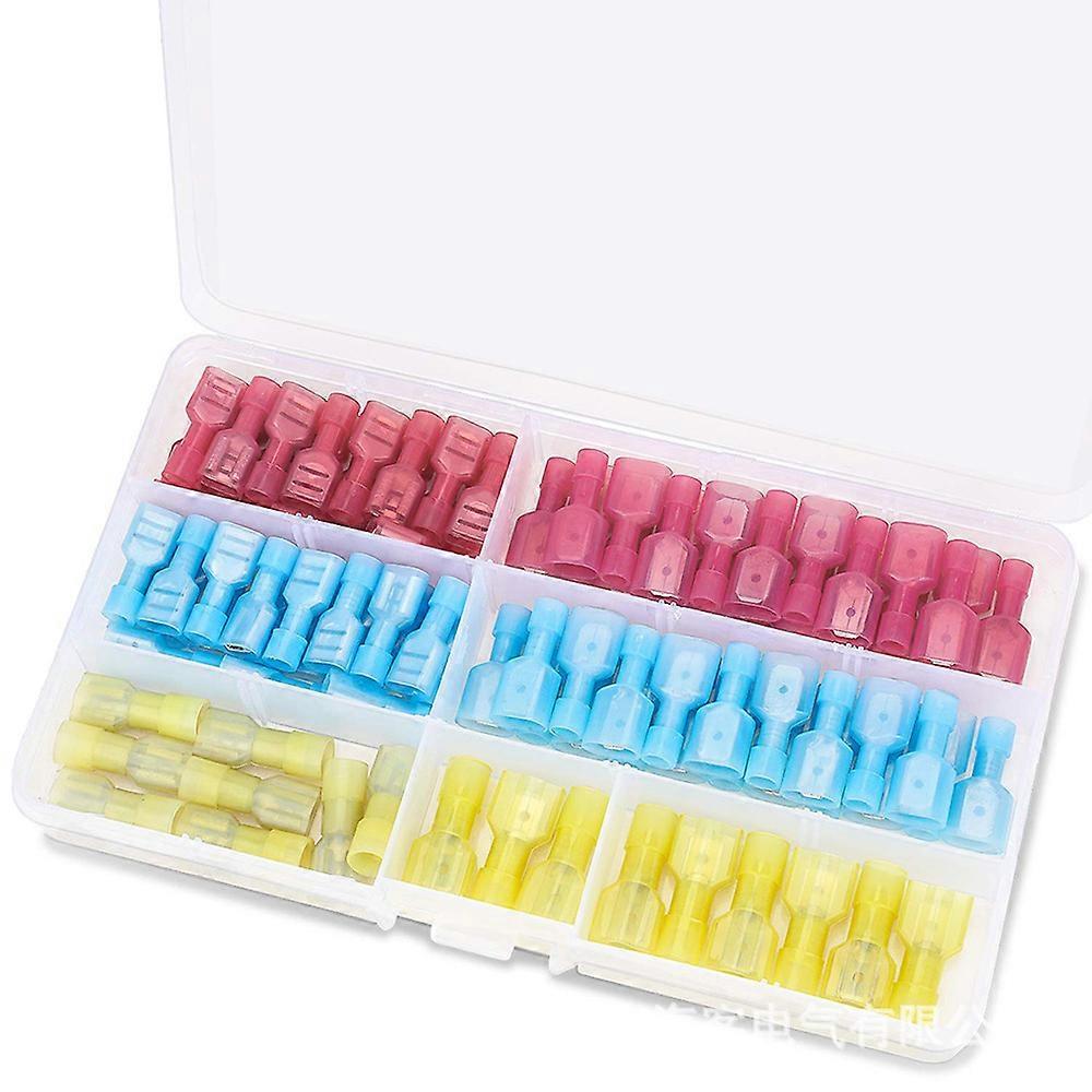 100 Pcs Nylon Spade Quick Disconnect Connectors Kit