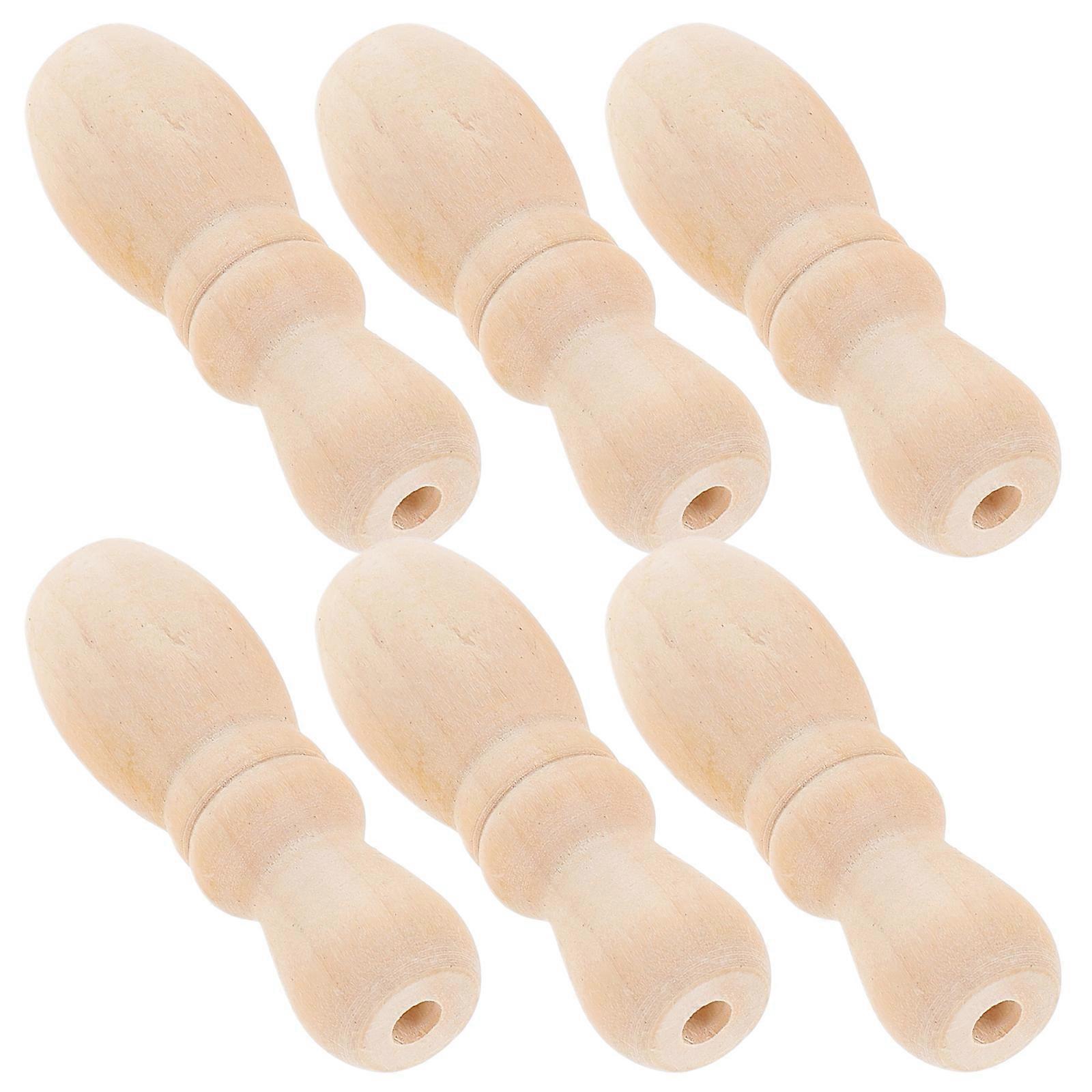 Wooden Cord Pulls for Blinds Vase Shaped Decorative Tassel Knobs 18Pcs