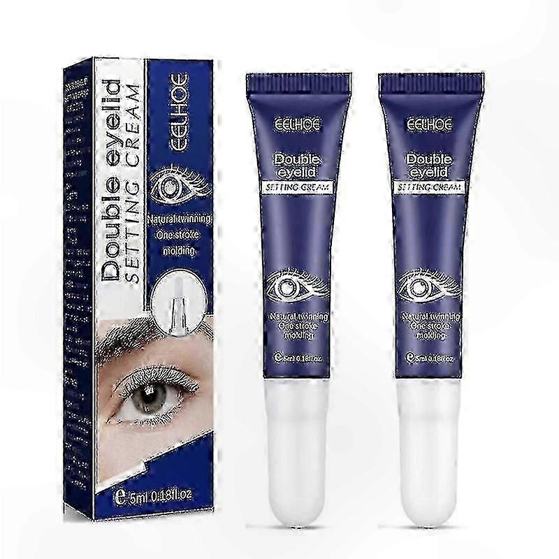 Natural Double Eyelid Cream, 2-Pack Contouring Solution for Enhanced Lid Shape and Lifted Appearance