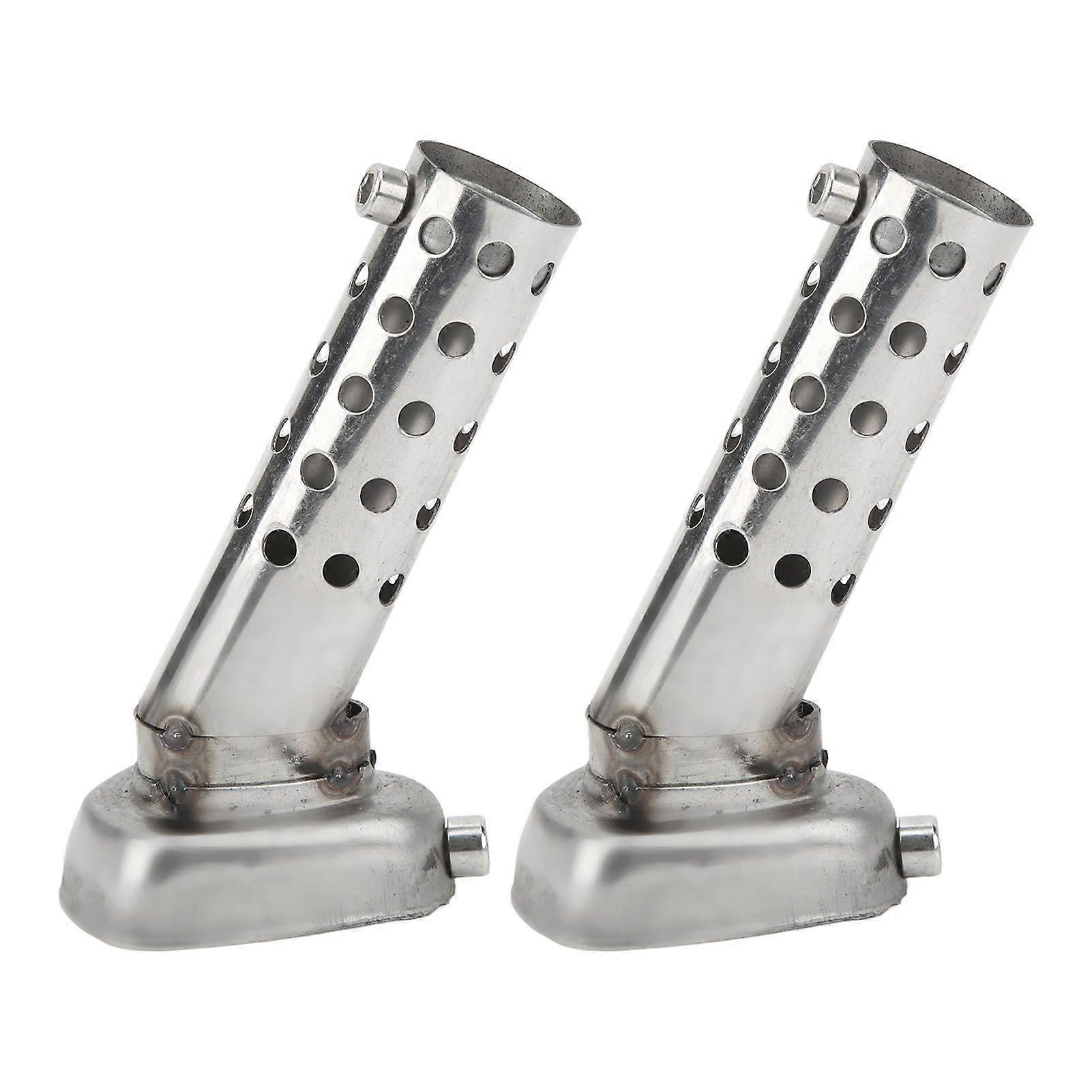 2 Pcs Motorcycle Exhaust Pipe Baffle Muffler 22mm Inlet 25mm Outlet Galvanized Iron Hexagonal Insert Silencer for ATV Scooter