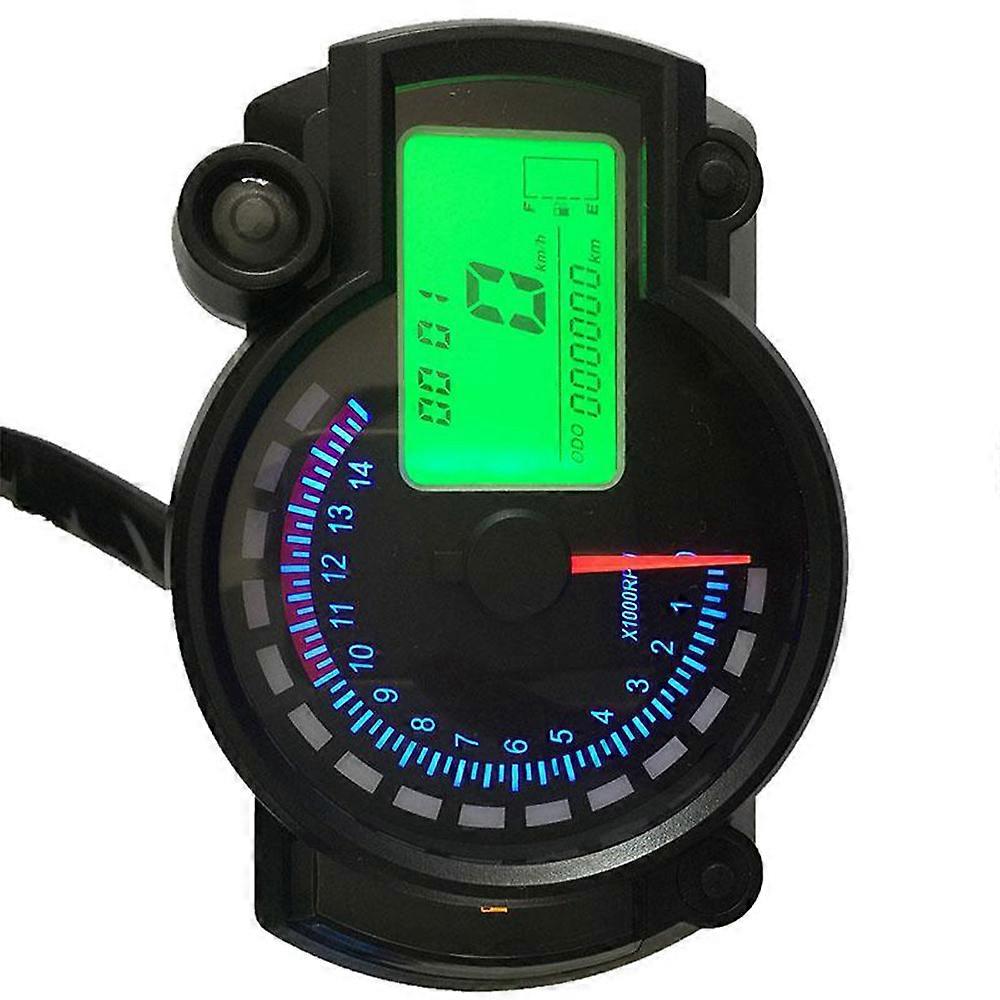 Universal Adjustable Color Backlight LCD Digital Motorcycle Speedometer Odometer Motor Bike Tachometer