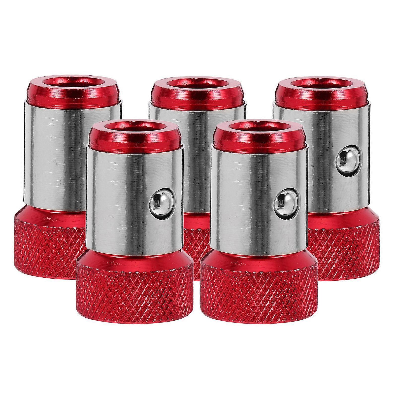 Screwdriver Bits Holders Magnetic Screwdriver Holder for Replacement 5Pcs Red