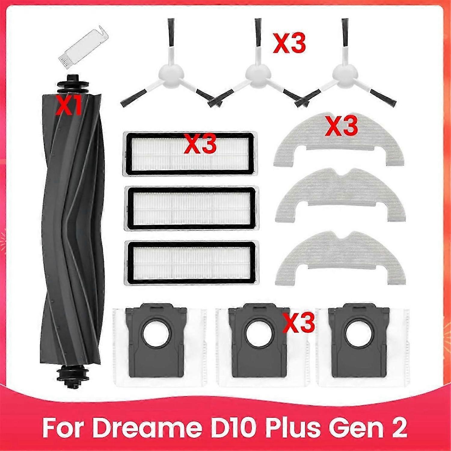 For D10 Plus Gen 2 Robot Vacuum Cleaner Main Side Brush