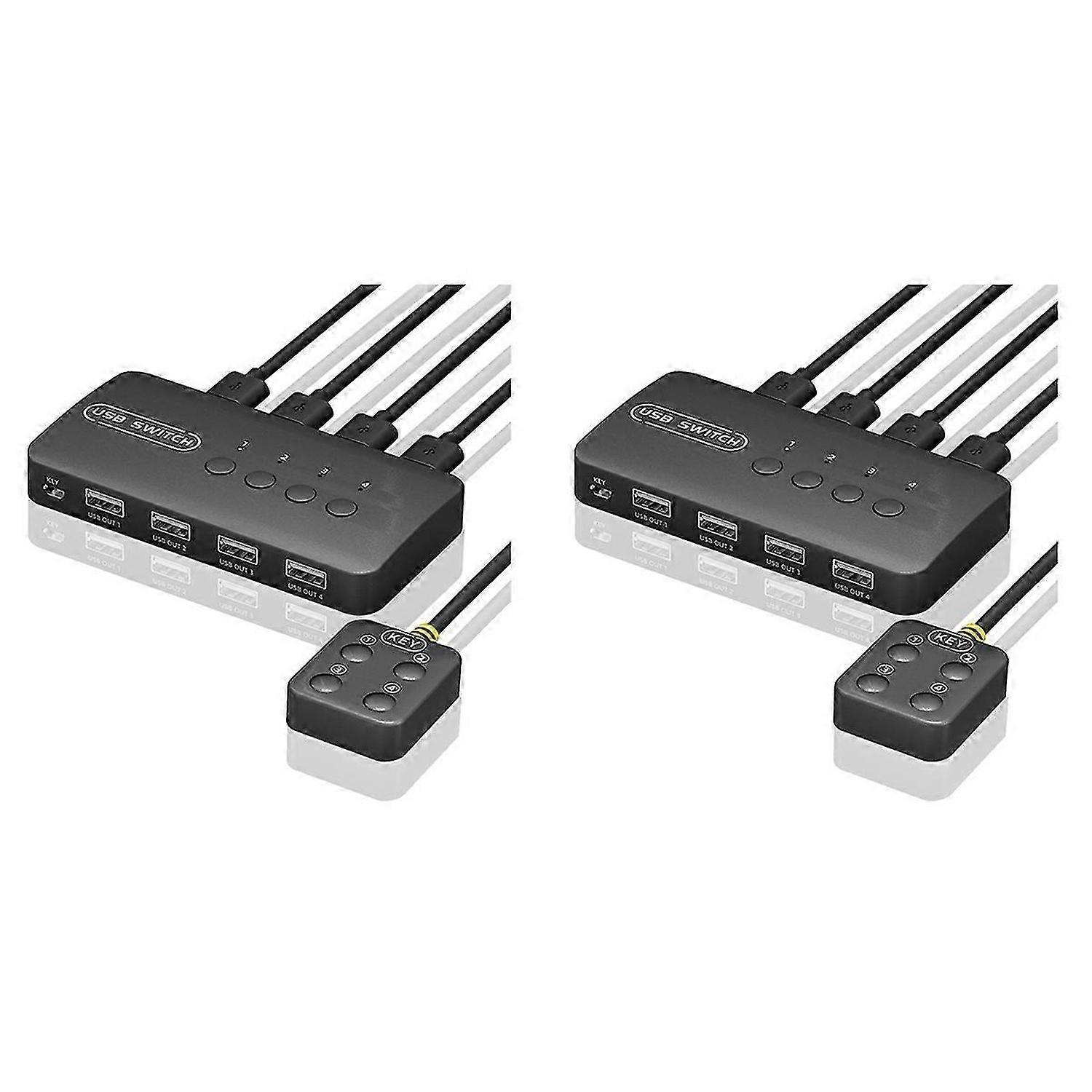 KVM Switch USB Switch Shared Controller Adapter 4 Inputs 4 Outputs