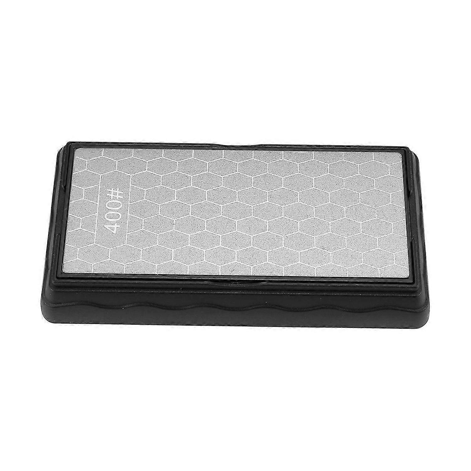 Double-Sided Diamond Sharpening Stone,Whetstone Honeycomb Plate with Non-Slip Base(400/1000 Grit)
