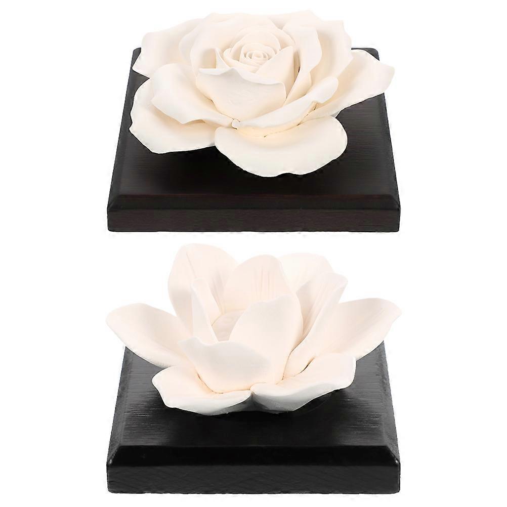Car Air Freshener Passive Diffuser 2Pcs Ceramic Essential Oil Home Decor