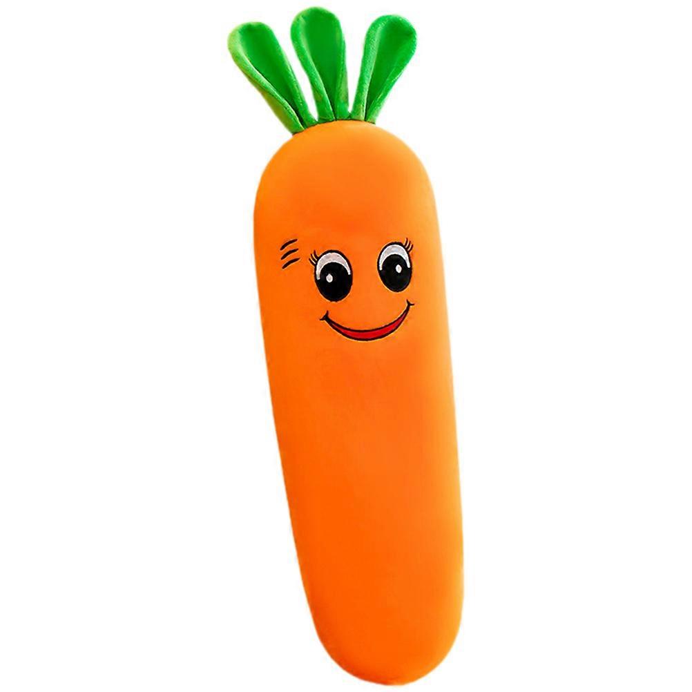 Carrot Hugging Pillow Kids Toy Home Decor Orange Plush Backrest Use 1Set