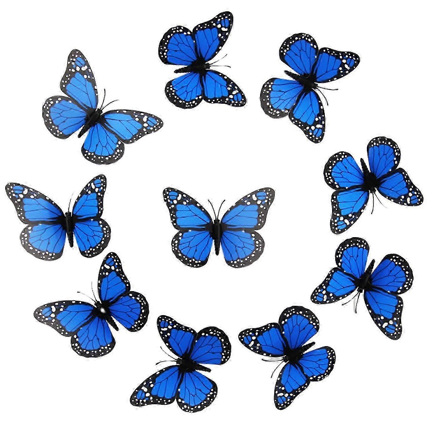 10 Pcs/set Butterfly Refrigerator Magnets 3d Realistic Butterfly Strong Magnet Anti-slip Firdge