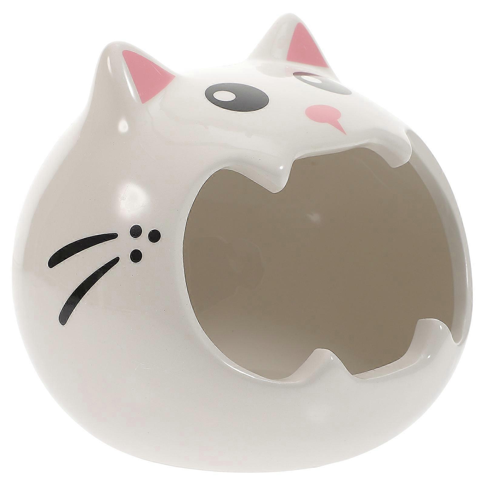 Ceramic Hamster Hideout for Summer Cooling Nest with Pink Color