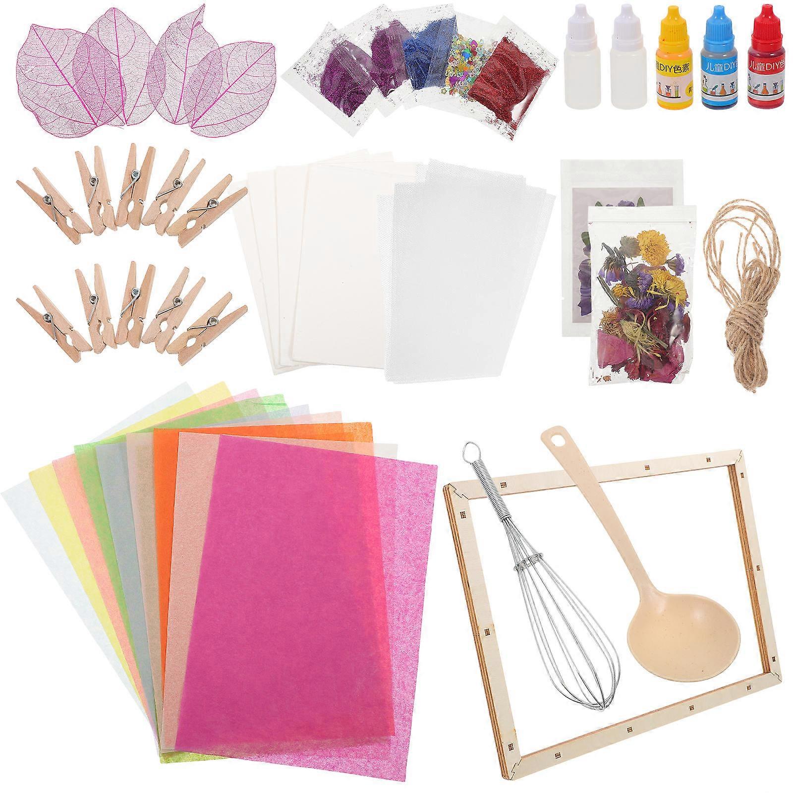 Paper Making Kit Children's Educational Toys for DIY Use 2Sets Assorted Color