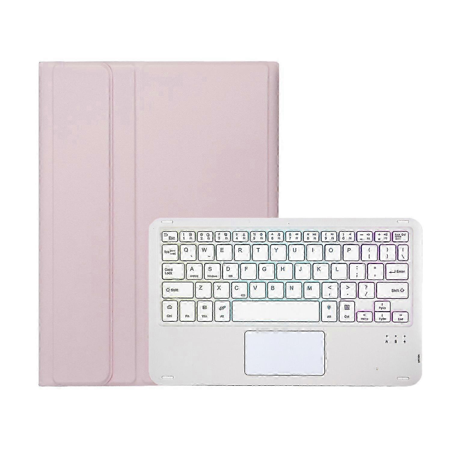 AH25-AS Ultra-thin Detachable Backlight Bluetooth Keyboard Leather Tablet Case with Touchpad 2025