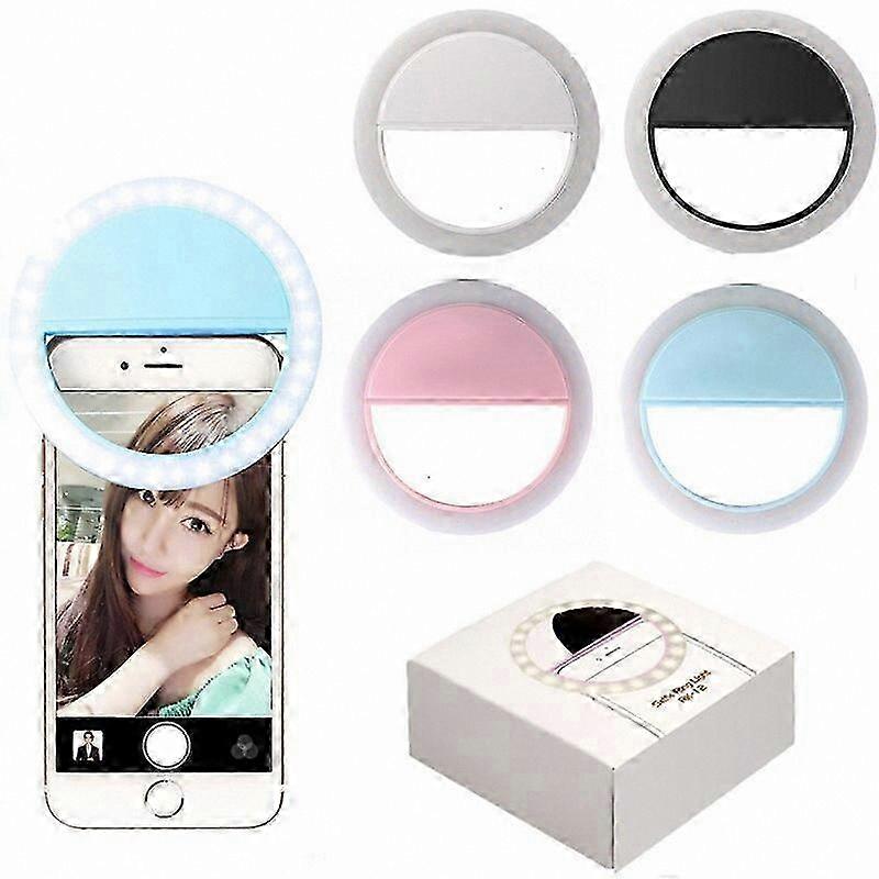 USB Rechargeable LED Ring Light for Selfies and Live Streaming with Fill Light Functionality