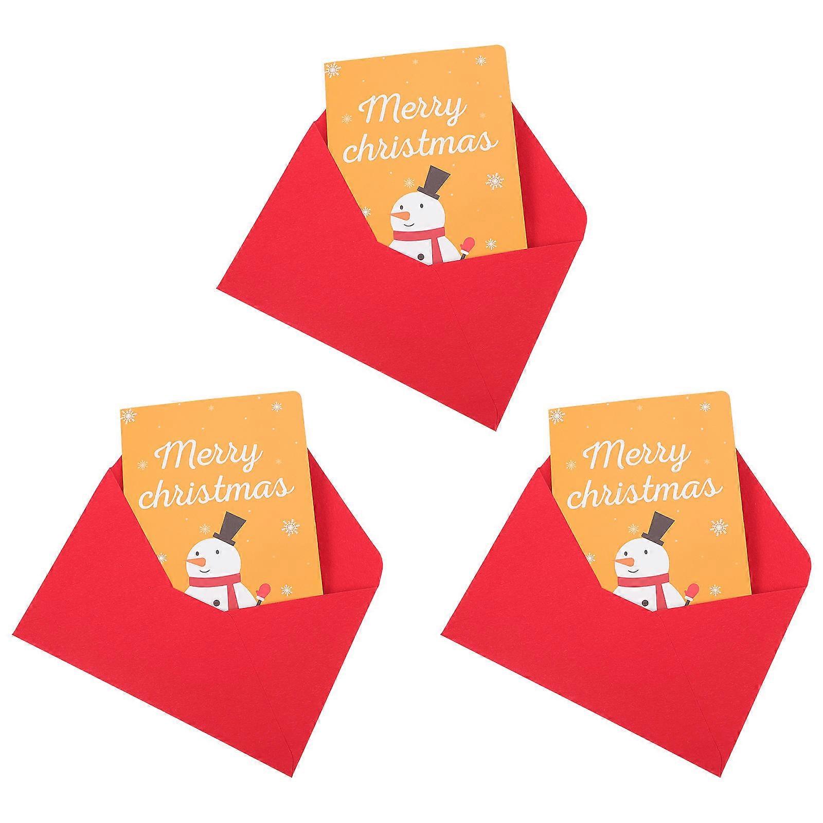 Folding Greeting Christmas 3D for 6Pcs Assorted Color