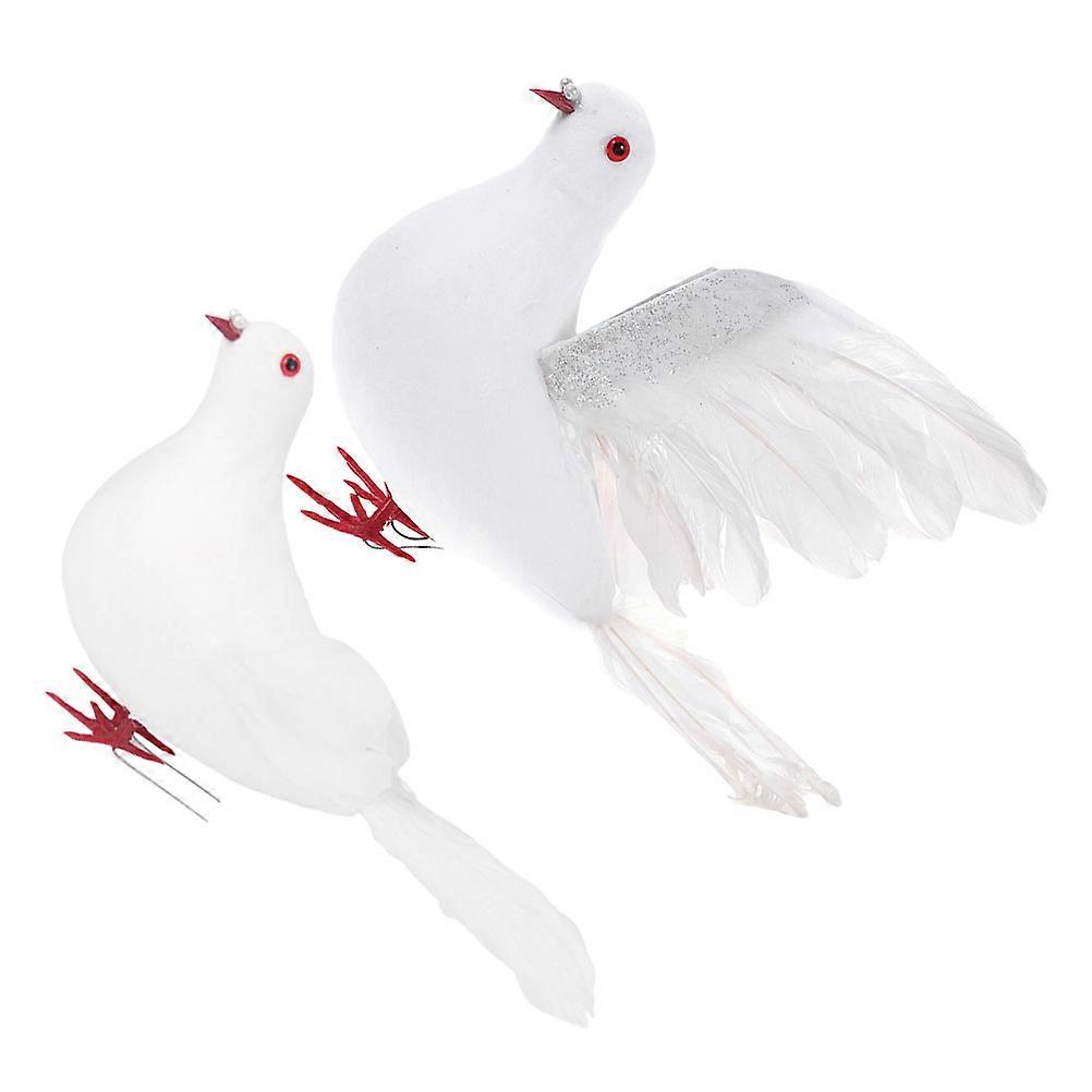 Artificial Feathered Birds for Decor 3Pcs Foam Craft Birds