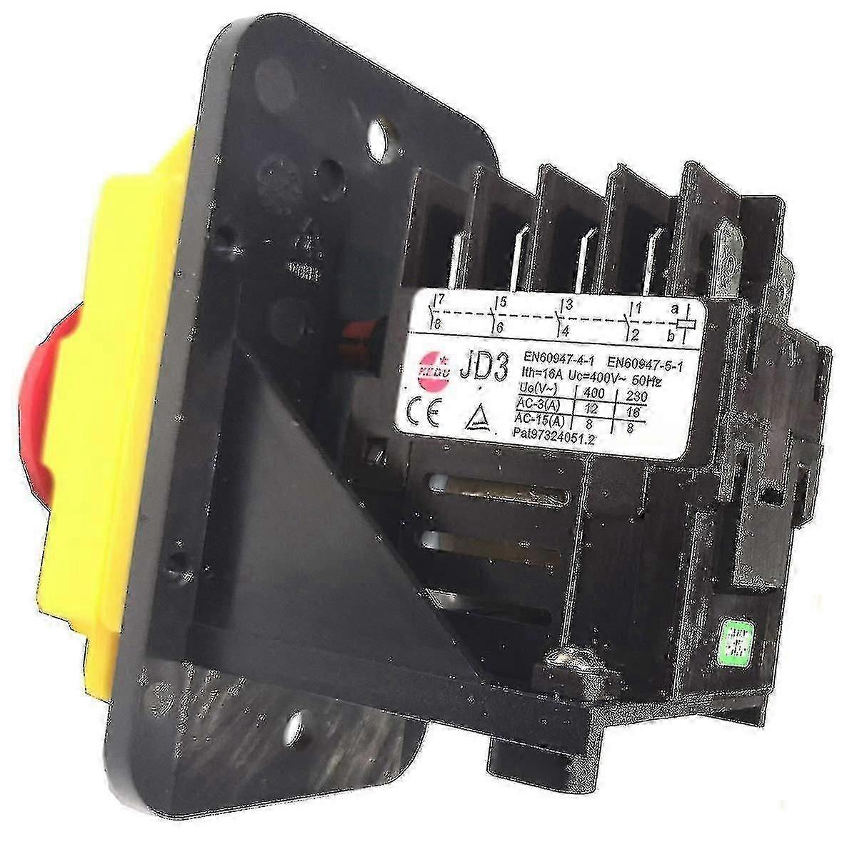 Waterproof Industrial Electromagnetic Push Button Switches Jd3 Kjd11 Kedu 10 Pins 8pins 24v 250v 400v Relay Switch (10pin-400v With Cover),hww