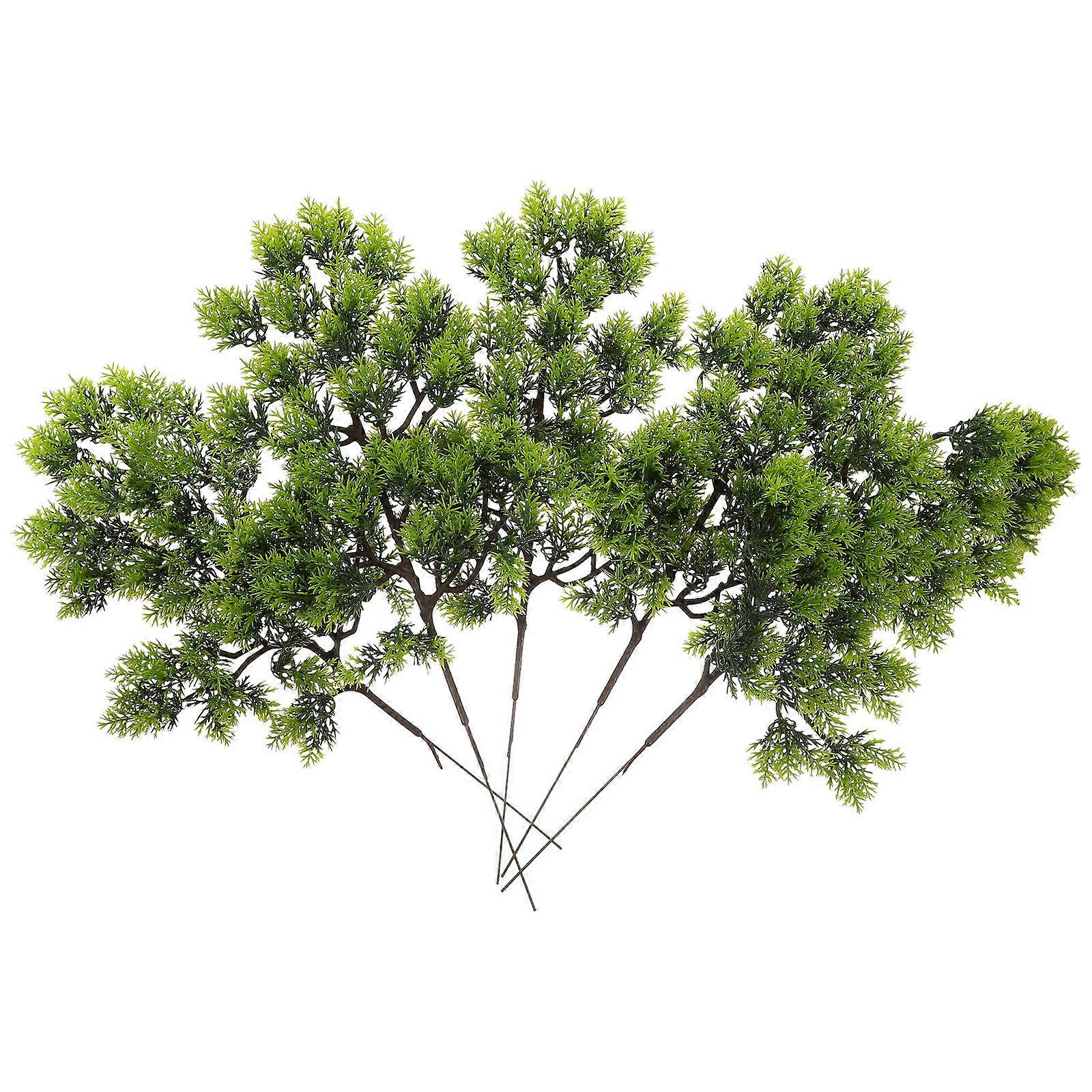 Simulated Pine Branches Decorative Leaves for Ornament 15Pcs Green Set