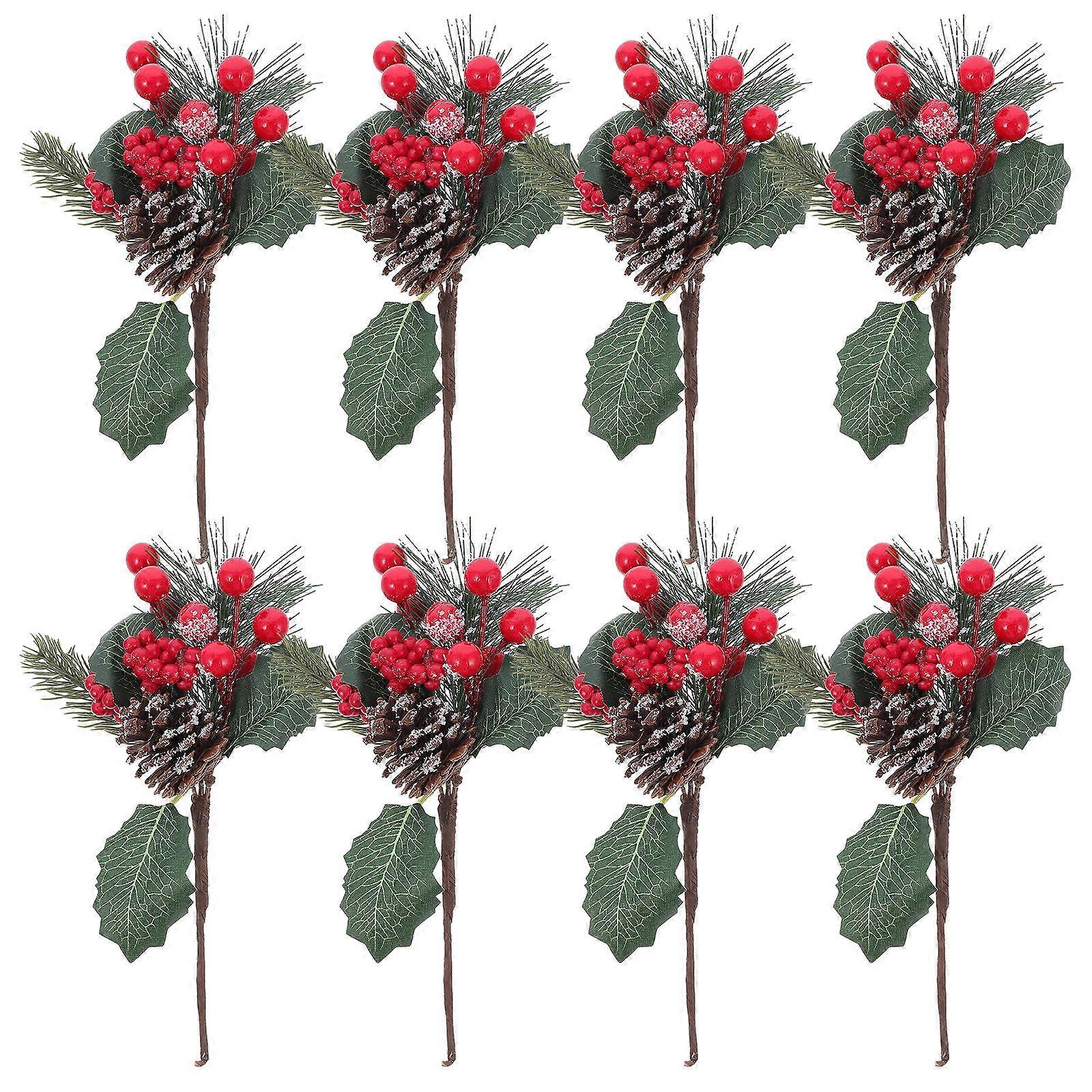 Christmas Tree Simulation Pine Cones and Needles Decoration 24Pcs