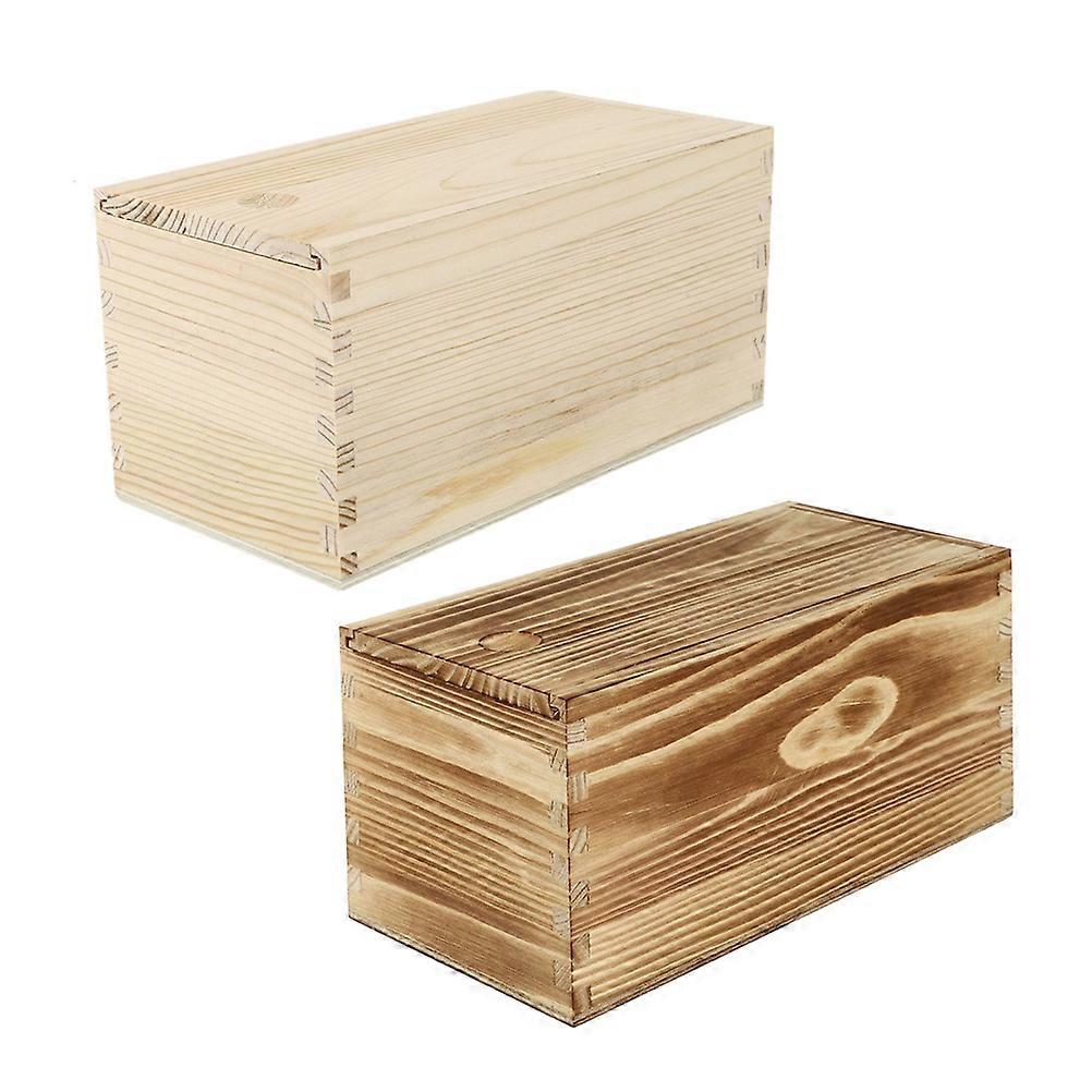 Wooden Gift Case for Storage Use 2Pcs Sliding Gift Packaging Boxes