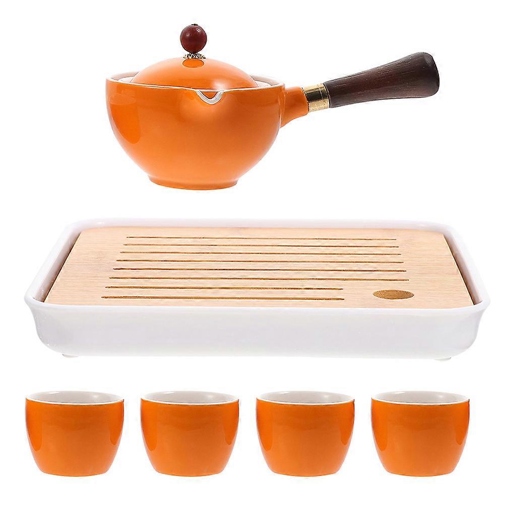 360 Rotation Tea Pot 2 Sets Everyday Use Assorted Color Brewing Tea Elegant Design