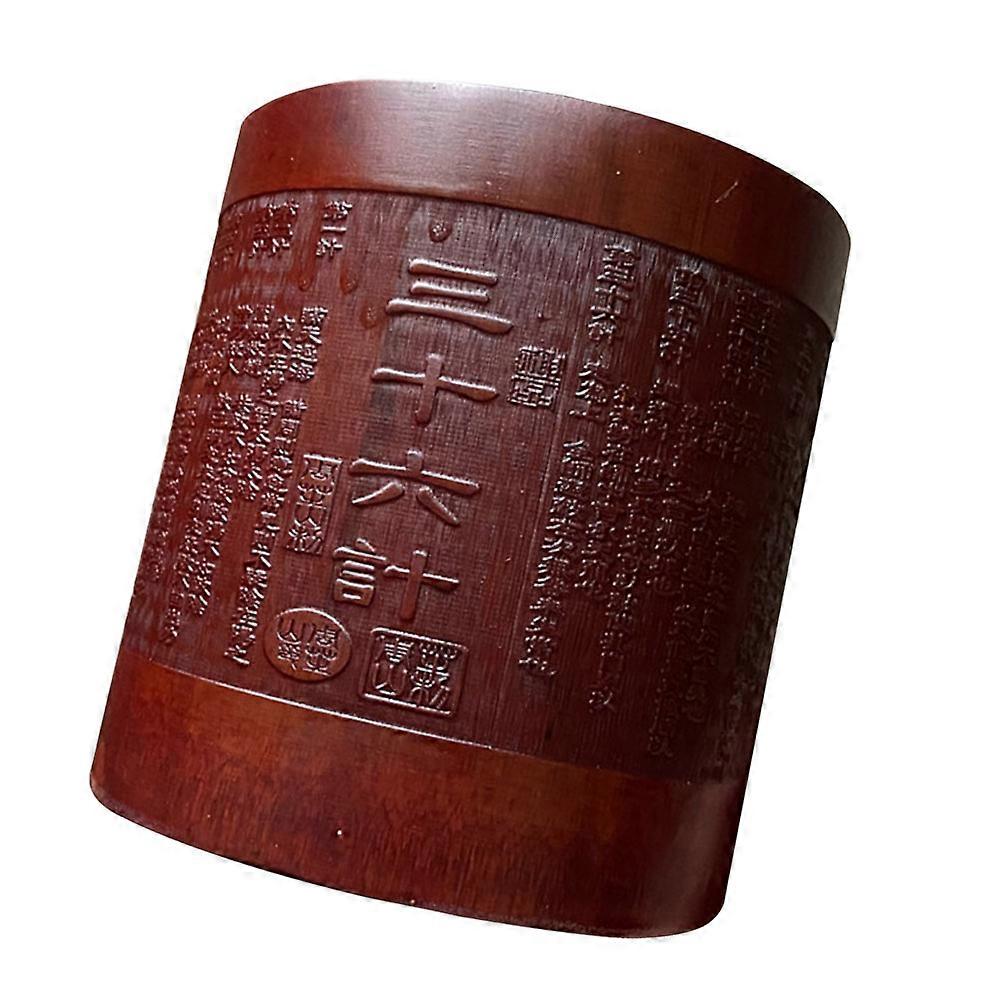 Bamboo Pen Holder Desktop Decor for Decoration with Random Style